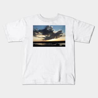 Blue Sky Cloudscape - Burnham Overy Staithe, Norfolk, UK Kids T-Shirt